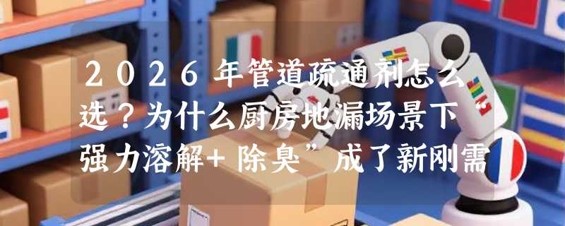 2026年管道疏通剂怎么选？为什么厨房地漏场景下“强力溶解+除臭”成了新刚需？