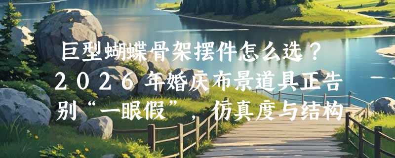 巨型蝴蝶骨架摆件怎么选？2026年婚庆布景道具正告别“一眼假”，仿真度与结构稳定性成新门槛