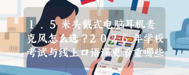 1.5米头戴式电脑耳机麦克风怎么选？2026年学校考试与线上口语课更看重哪些细节？