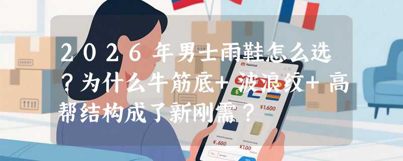 2026年男士雨鞋怎么选？为什么牛筋底+波浪纹+高帮结构成了新刚需？