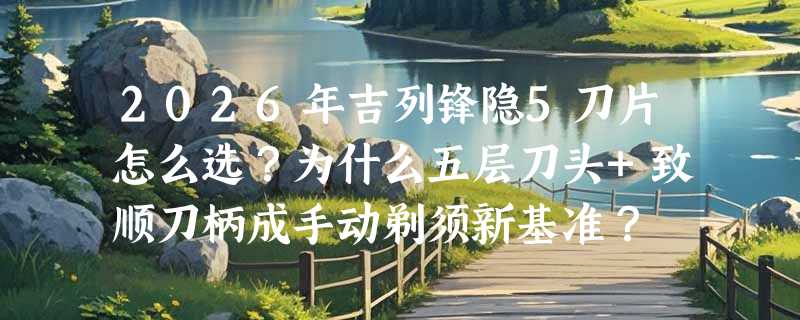 2026年吉列锋隐5刀片怎么选？为什么五层刀头+致顺刀柄成手动剃须新基准？