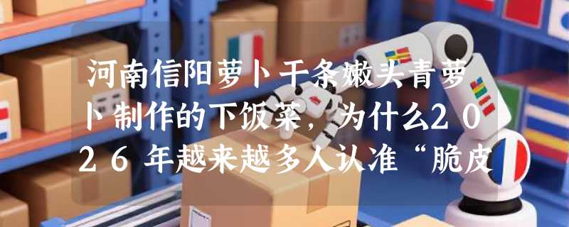 河南信阳萝卜干条嫩头青萝卜制作的下饭菜，为什么2026年越来越多人认准“脆皮+嫩头”双标工艺？