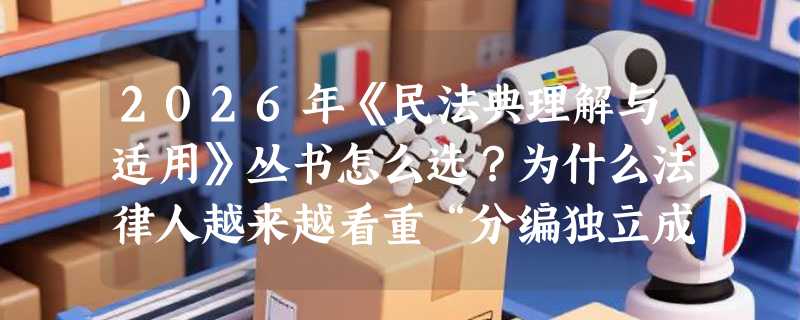 2026年《民法典理解与适用》丛书怎么选？为什么法律人越来越看重“分编独立成册”与“实务批注密度”？