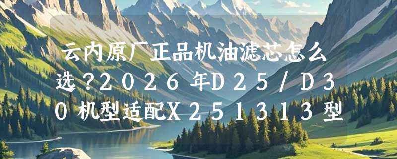 云内原厂正品机油滤芯怎么选？2026年D25/D30机型适配X251313型号为何成主流选择？