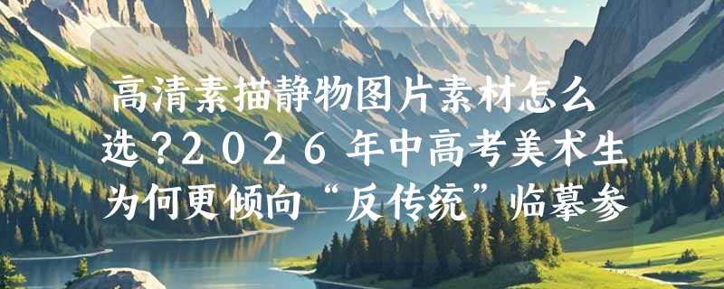 高清素描静物图片素材怎么选？2026年中高考美术生为何更倾向“反传统”临摹参考教程？
