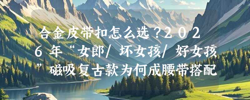 合金皮带扣怎么选？2026年“女郎/坏女孩/好女孩”磁吸复古款为何成腰带搭配新焦点？
