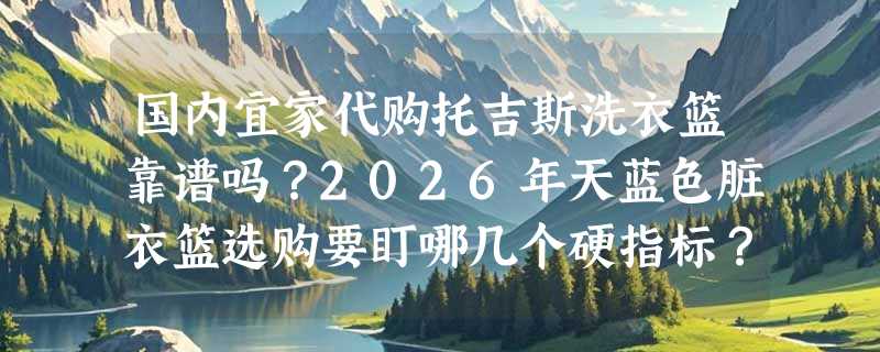 国内宜家代购托吉斯洗衣篮靠谱吗？2026年天蓝色脏衣篮选购要盯哪几个硬指标？