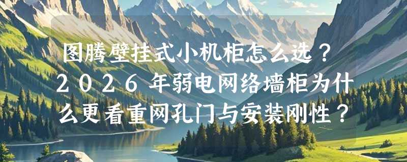 图腾壁挂式小机柜怎么选？2026年弱电网络墙柜为什么更看重网孔门与安装刚性？