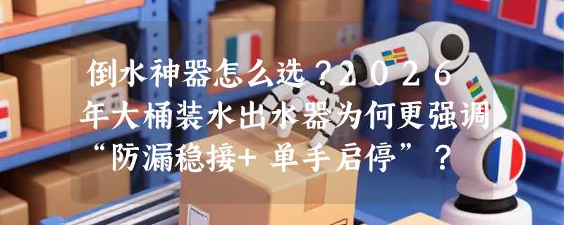 倒水神器怎么选？2026年大桶装水出水器为何更强调“防漏稳接+单手启停”？