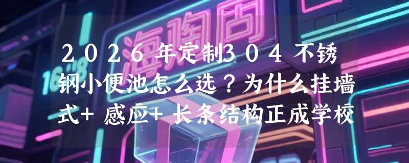 2026年定制304不锈钢小便池怎么选？为什么挂墙式+感应+长条结构正成学校酒店部队新建标配？