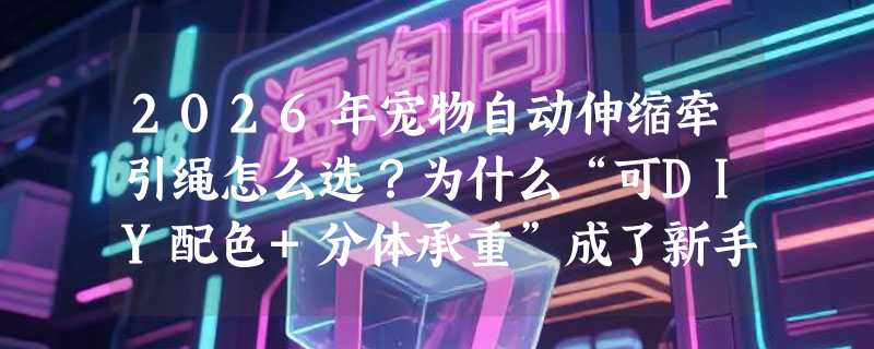 2026年宠物自动伸缩牵引绳怎么选？为什么“可DIY配色+分体承重”成了新手养宠刚需？