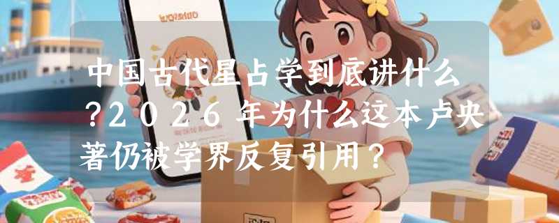 中国古代星占学到底讲什么？2026年为什么这本卢央著仍被学界反复引用？