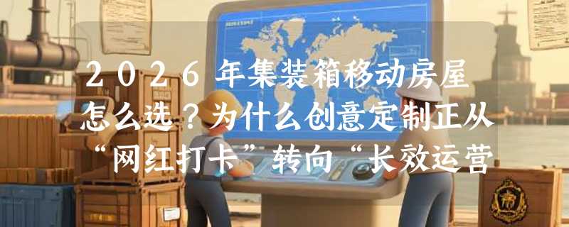 2026年集装箱移动房屋怎么选？为什么创意定制正从“网红打卡”转向“长效运营刚需”？