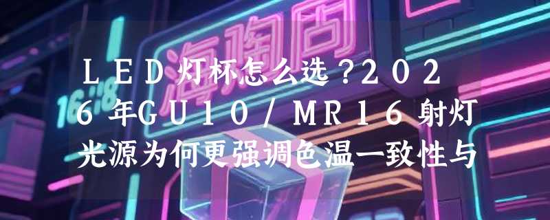 LED灯杯怎么选？2026年GU10/MR16射灯光源为何更强调色温一致性与接口适配性？