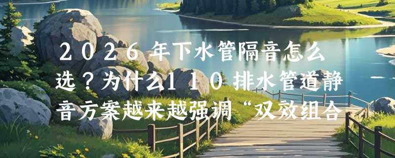 2026年下水管隔音怎么选？为什么110排水管道静音方案越来越强调“双效组合”？