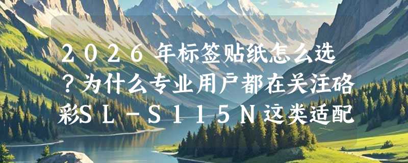2026年标签贴纸怎么选？为什么专业用户都在关注硌彩SL-S115N这类适配MAX彩贴机的耗材？
