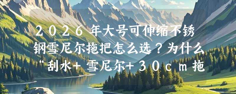 2026年大号可伸缩不锈钢雪尼尔拖把怎么选？为什么“刮水+雪尼尔+30cm拖头”成清洁神器标配？