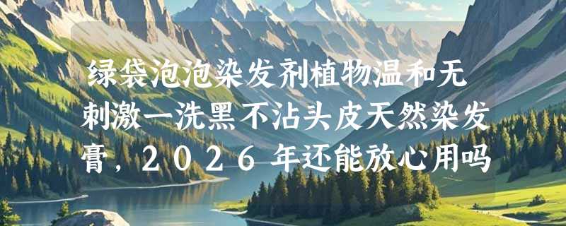 绿袋泡泡染发剂植物温和无刺激一洗黑不沾头皮天然染发膏，2026年还能放心用吗？