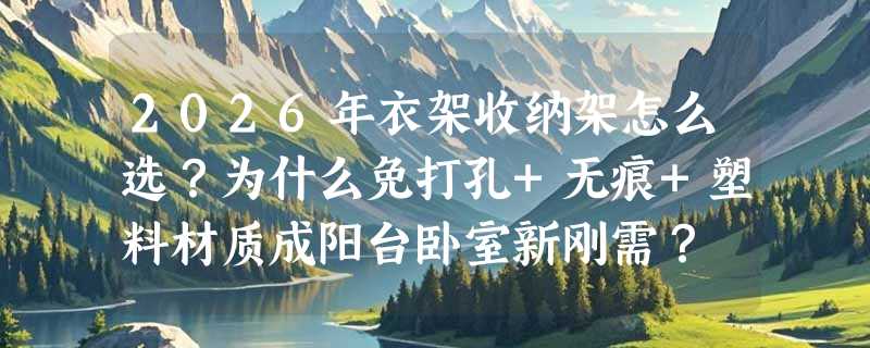 2026年衣架收纳架怎么选？为什么免打孔+无痕+塑料材质成阳台卧室新刚需？