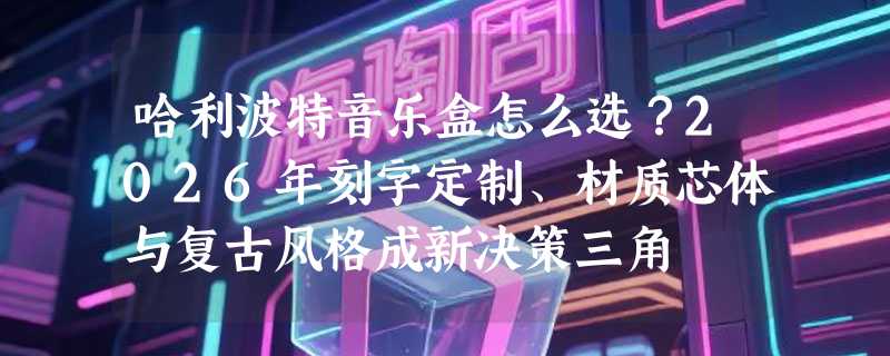 哈利波特音乐盒怎么选？2026年刻字定制、材质芯体与复古风格成新决策三角