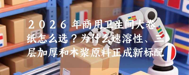 2026年商用卫生间大卷纸怎么选？为什么速溶性、三层加厚和木浆原料正成新标配？