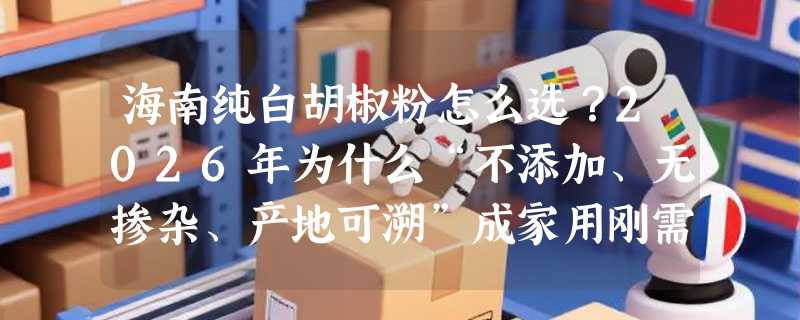 海南纯白胡椒粉怎么选？2026年为什么“不添加、无掺杂、产地可溯”成家用刚需？