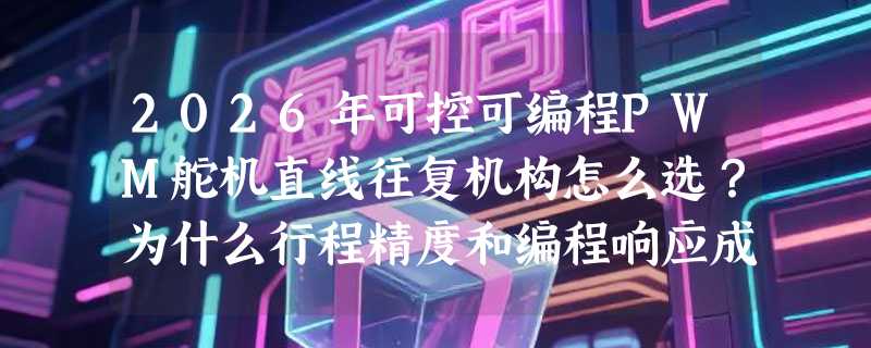 2026年可控可编程PWM舵机直线往复机构怎么选？为什么行程精度和编程响应成DIY炮机核心门槛？