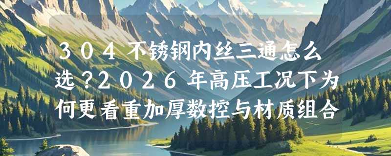 304不锈钢内丝三通怎么选？2026年高压工况下为何更看重加厚数控与材质组合？