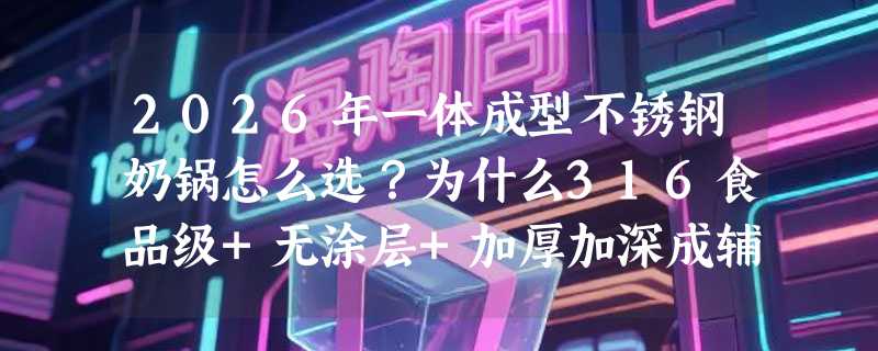 2026年一体成型不锈钢奶锅怎么选？为什么316食品级+无涂层+加厚加深成辅食刚需？
