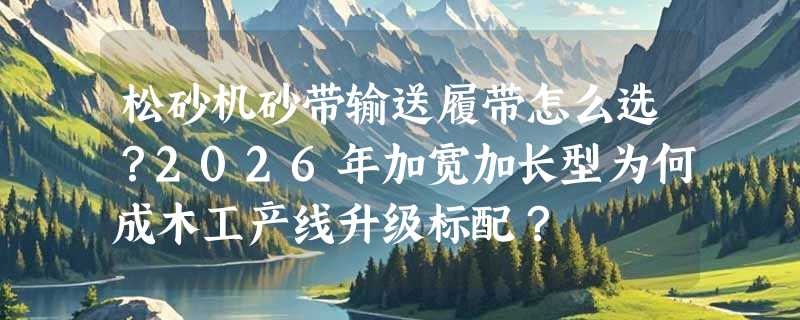 松砂机砂带输送履带怎么选？2026年加宽加长型为何成木工产线升级标配？