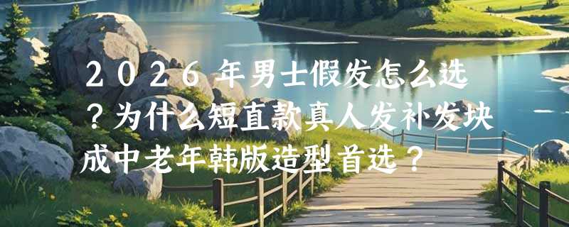 2026年男士假发怎么选？为什么短直款真人发补发块成中老年韩版造型首选？
