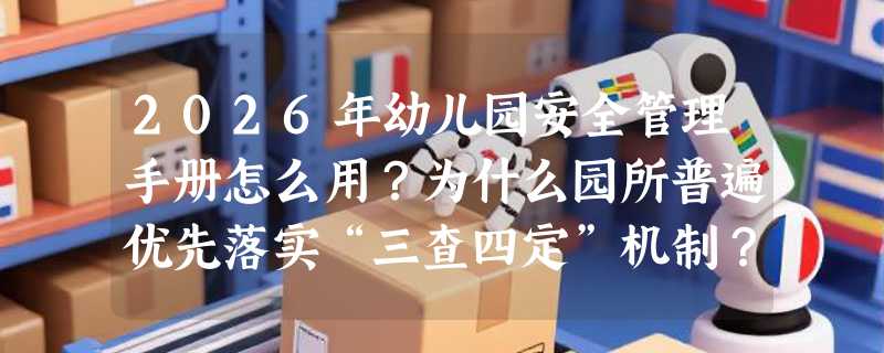 2026年幼儿园安全管理手册怎么用？为什么园所普遍优先落实“三查四定”机制？