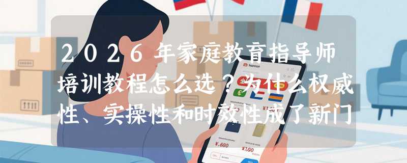 2026年家庭教育指导师培训教程怎么选？为什么权威性、实操性和时效性成了新门槛？