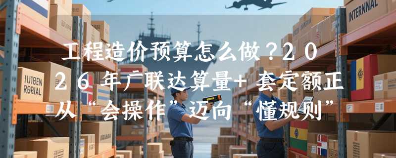 工程造价预算怎么做？2026年广联达算量+套定额正从“会操作”迈向“懂规则”