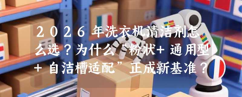 2026年洗衣机清洁剂怎么选？为什么“粉状+通用型+自洁槽适配”正成新基准？