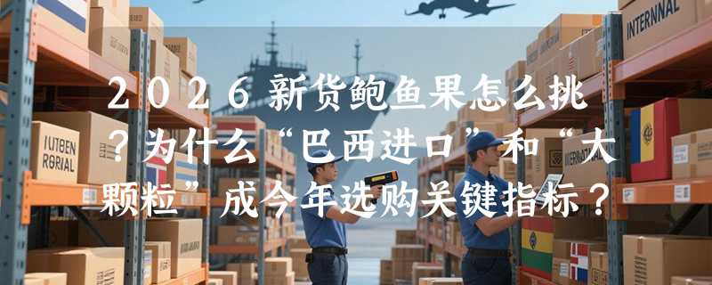 2026新货鲍鱼果怎么挑？为什么“巴西进口”和“大颗粒”成今年选购关键指标？