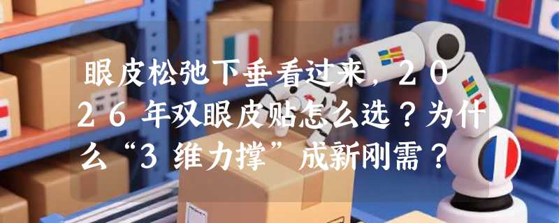 眼皮松弛下垂看过来，2026年双眼皮贴怎么选？为什么“3维力撑”成新刚需？