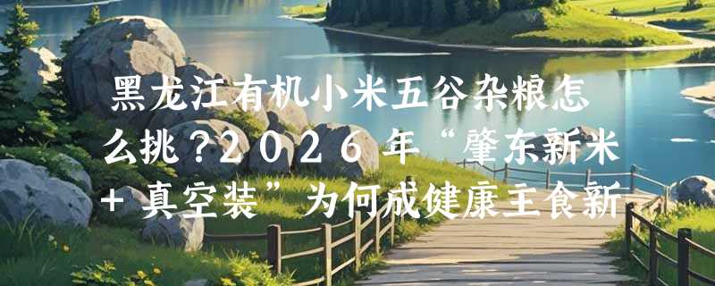 黑龙江有机小米五谷杂粮怎么挑？2026年“肇东新米+真空装”为何成健康主食新基准？