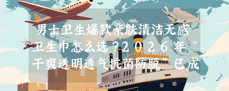 男士卫生爆款亲肤清洁无感卫生巾怎么选？2026年“干爽透明透气抗菌防脱”已成新基准