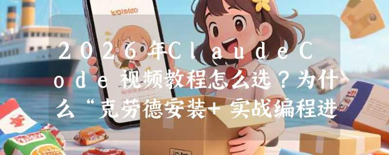 2026年ClaudeCode视频教程怎么选？为什么“克劳德安装+实战编程进阶”成新手入门关键门槛？