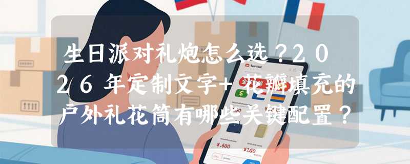 生日派对礼炮怎么选？2026年定制文字+花瓣填充的户外礼花筒有哪些关键配置？