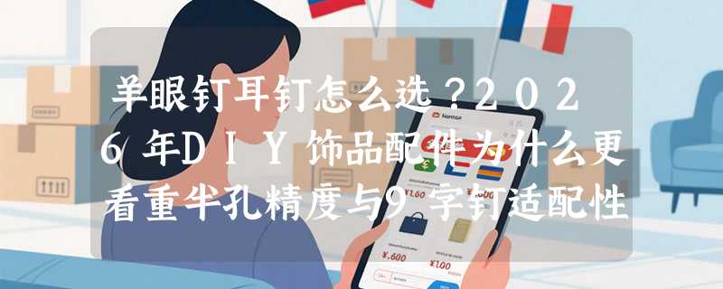 羊眼钉耳钉怎么选？2026年DIY饰品配件为什么更看重半孔精度与9字钉适配性？