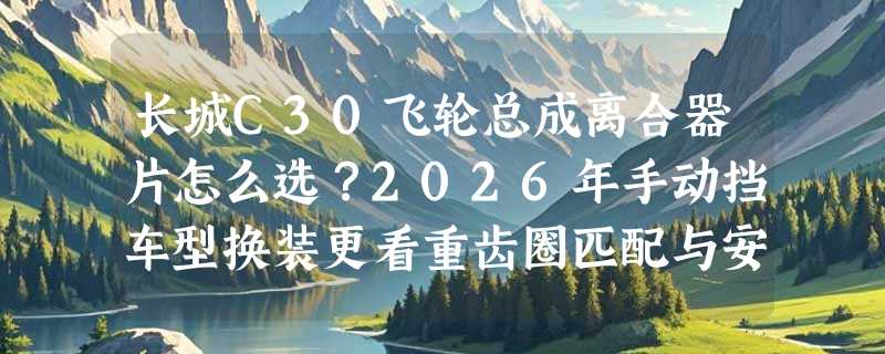长城C30飞轮总成离合器片怎么选？2026年手动挡车型换装更看重齿圈匹配与安装支持