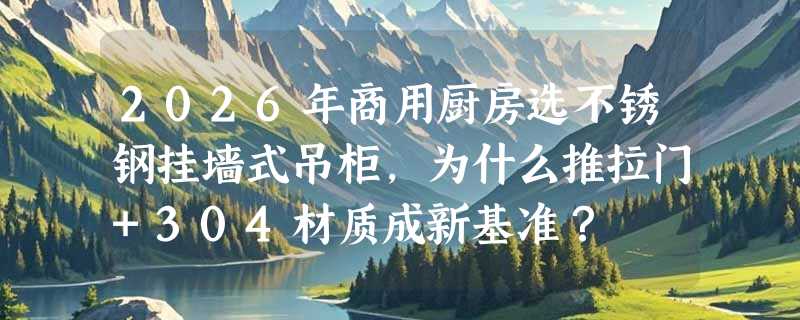 2026年商用厨房选不锈钢挂墙式吊柜，为什么推拉门+304材质成新基准？