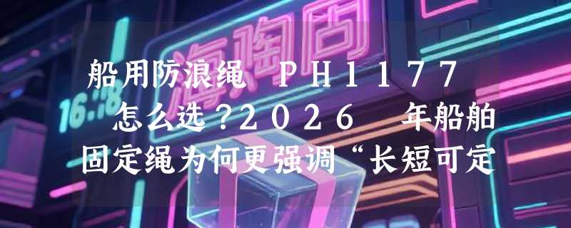 船用防浪绳 PH1177 怎么选？2026 年船舶固定绳为何更强调“长短可定制”与多色识别？