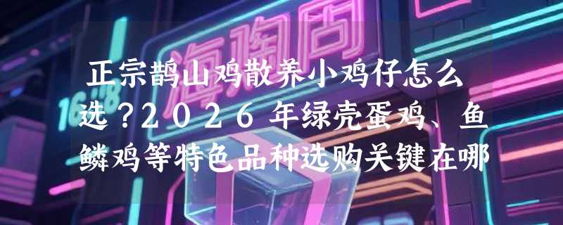 正宗鹊山鸡散养小鸡仔怎么选？2026年绿壳蛋鸡、鱼鳞鸡等特色品种选购关键在哪？