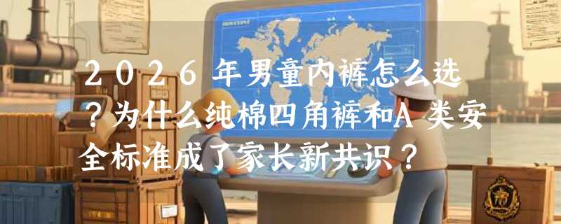 2026年男童内裤怎么选？为什么纯棉四角裤和A类安全标准成了家长新共识？