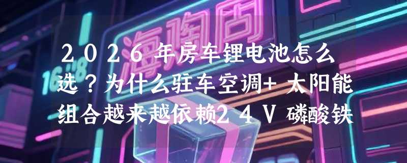 2026年房车锂电池怎么选？为什么驻车空调+太阳能组合越来越依赖24V磷酸铁锂系统？