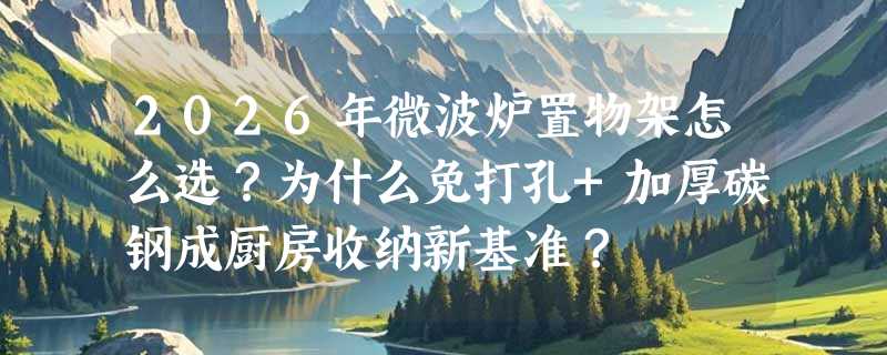 2026年微波炉置物架怎么选？为什么免打孔+加厚碳钢成厨房收纳新基准？