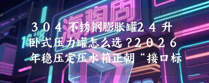304不锈钢膨胀罐24升卧式压力罐怎么选？2026年稳压定压水箱正朝“接口标准化+支架一体化”演进